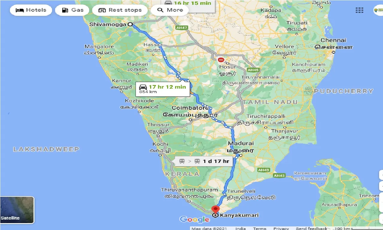 shimoga-to-kanyakumari-taxi