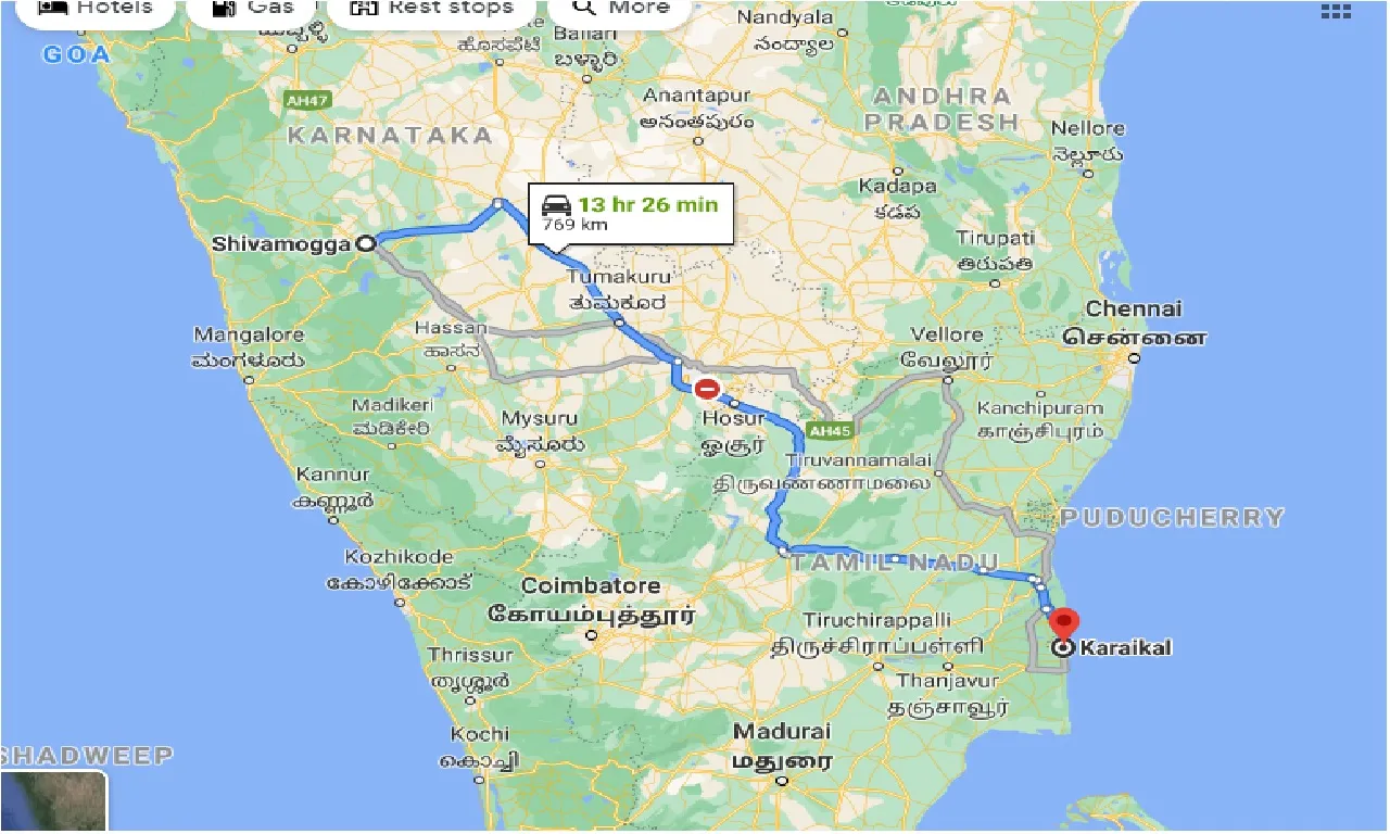 shimoga-to-karaikal-taxi