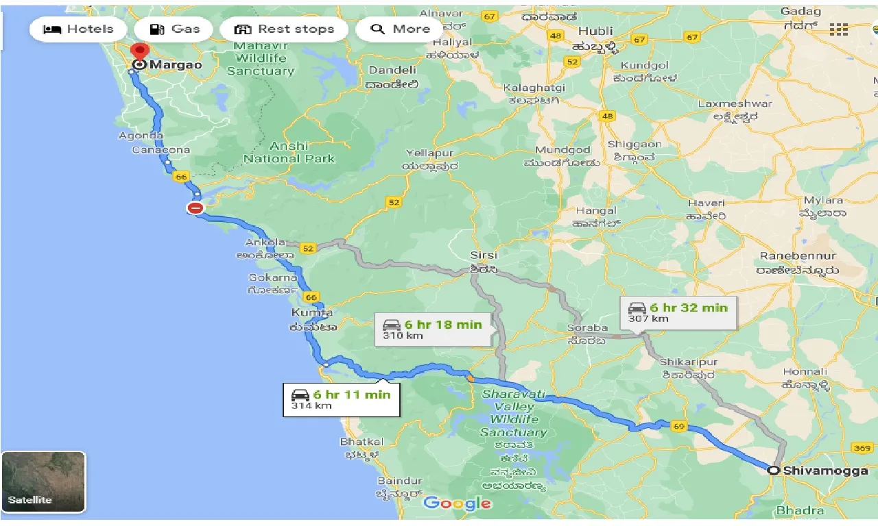 shimoga-to-margao-taxi