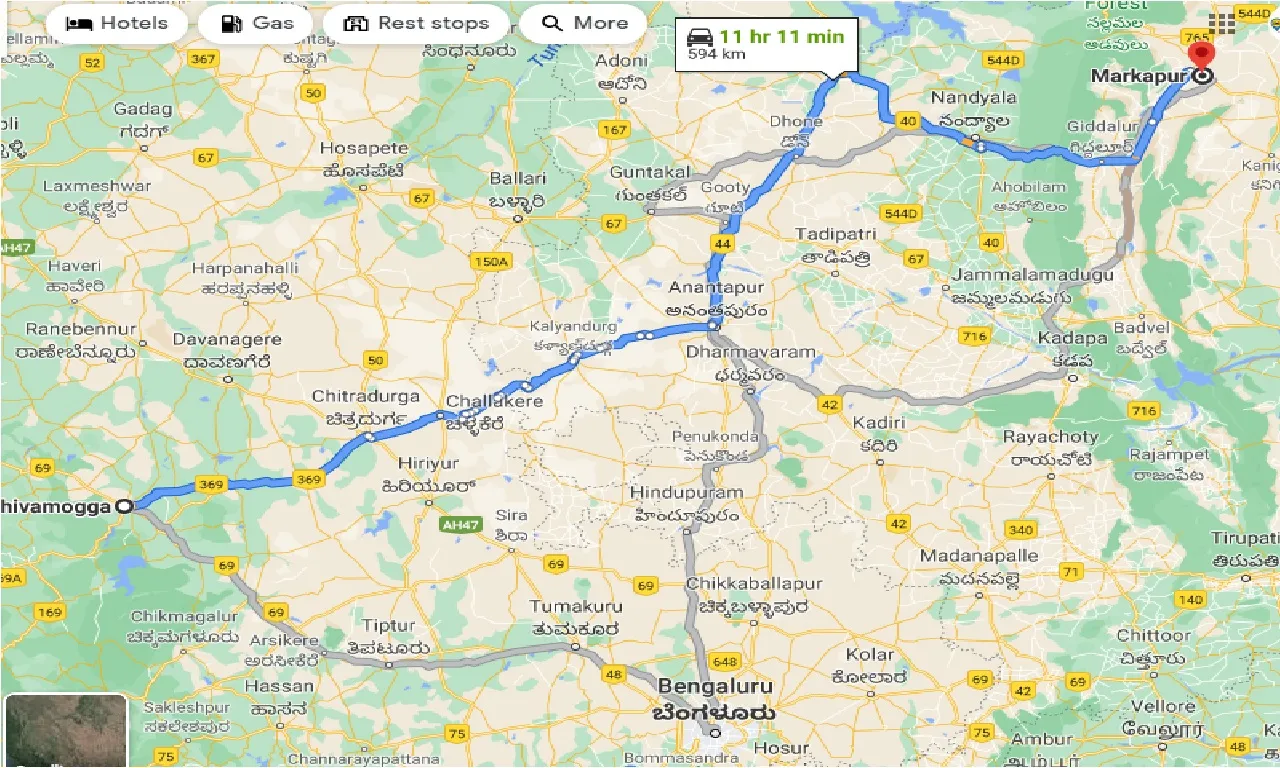 shimoga-to-markapur-taxi