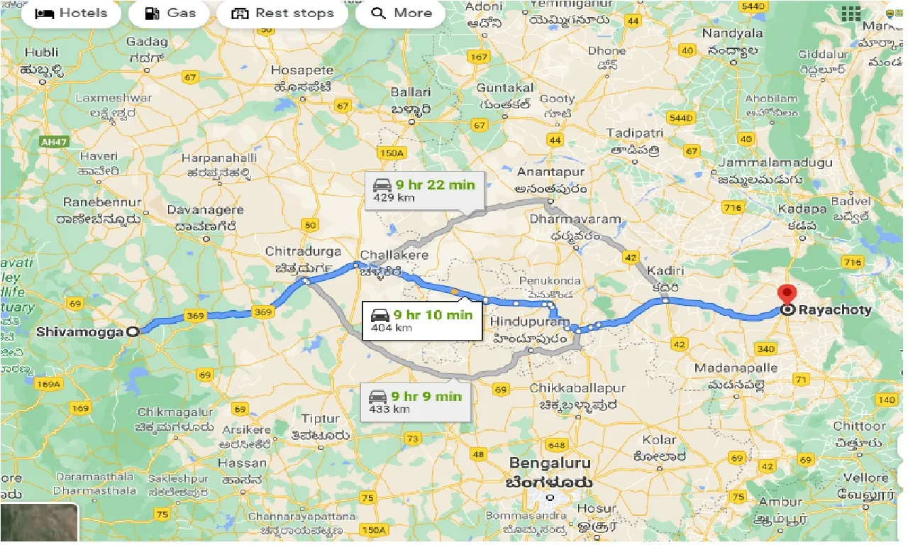 shimoga-to-rayachoty-taxi