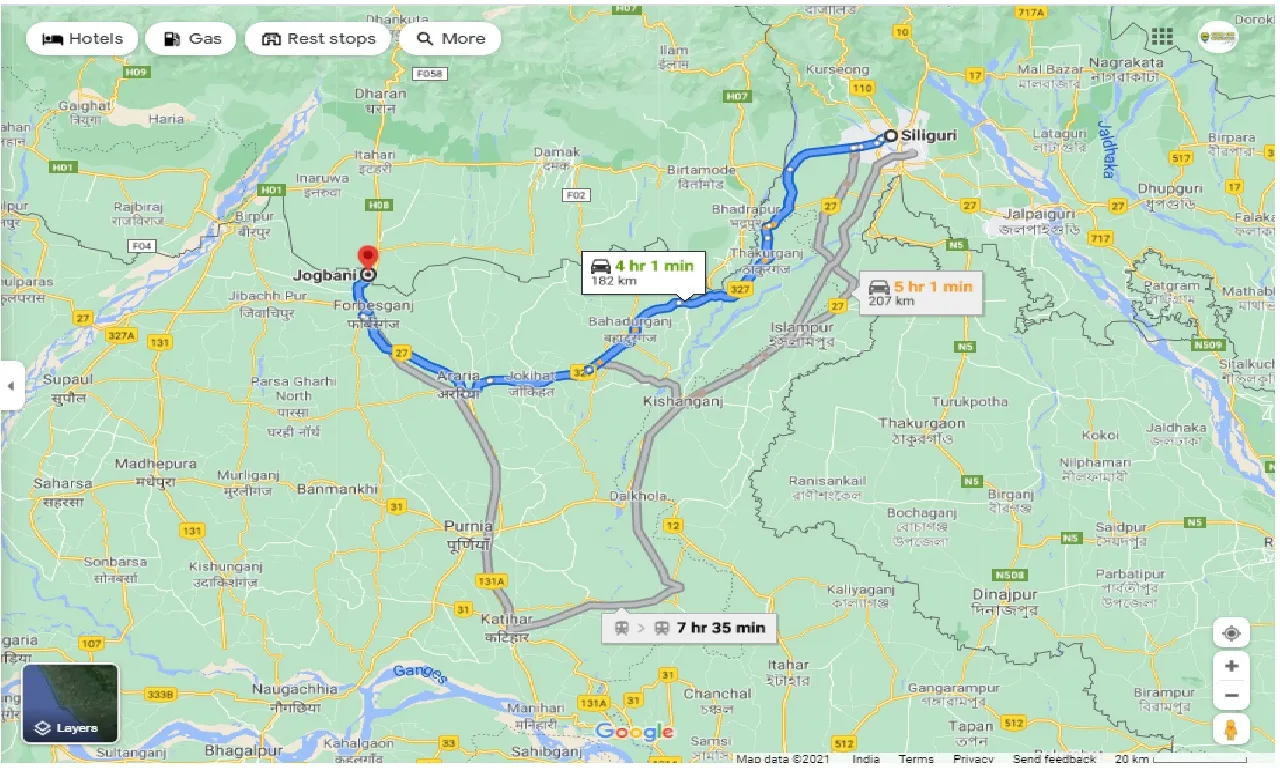 siliguri-to-jogbani-round-trip
