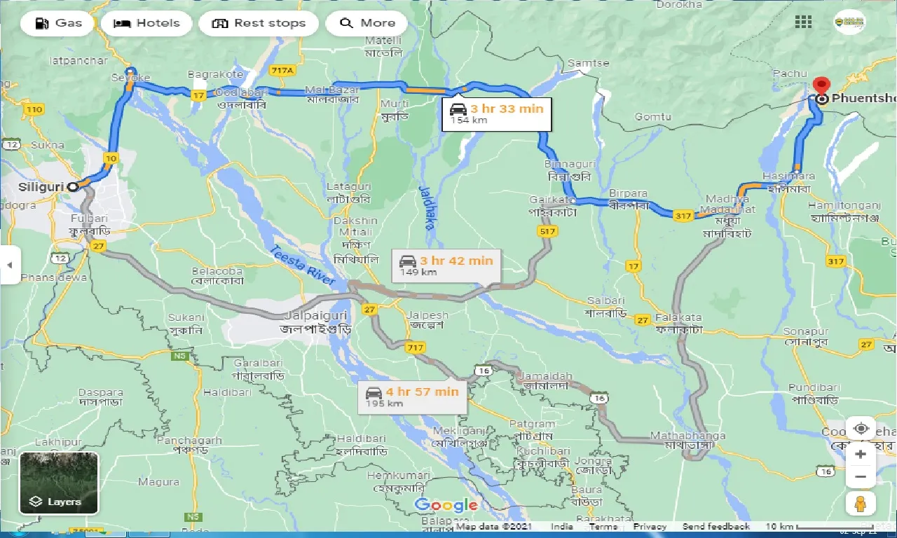 siliguri-to-phuentsholing-round-trip