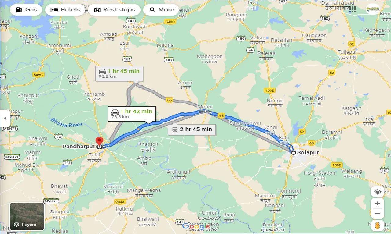 solapur-to-pandharpur-one-way