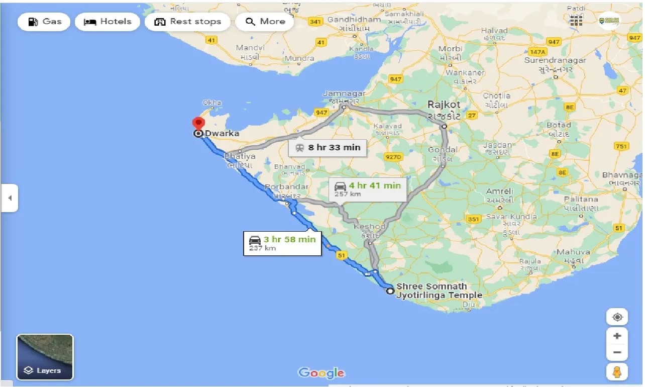 somnath-to-dwarka-one-way