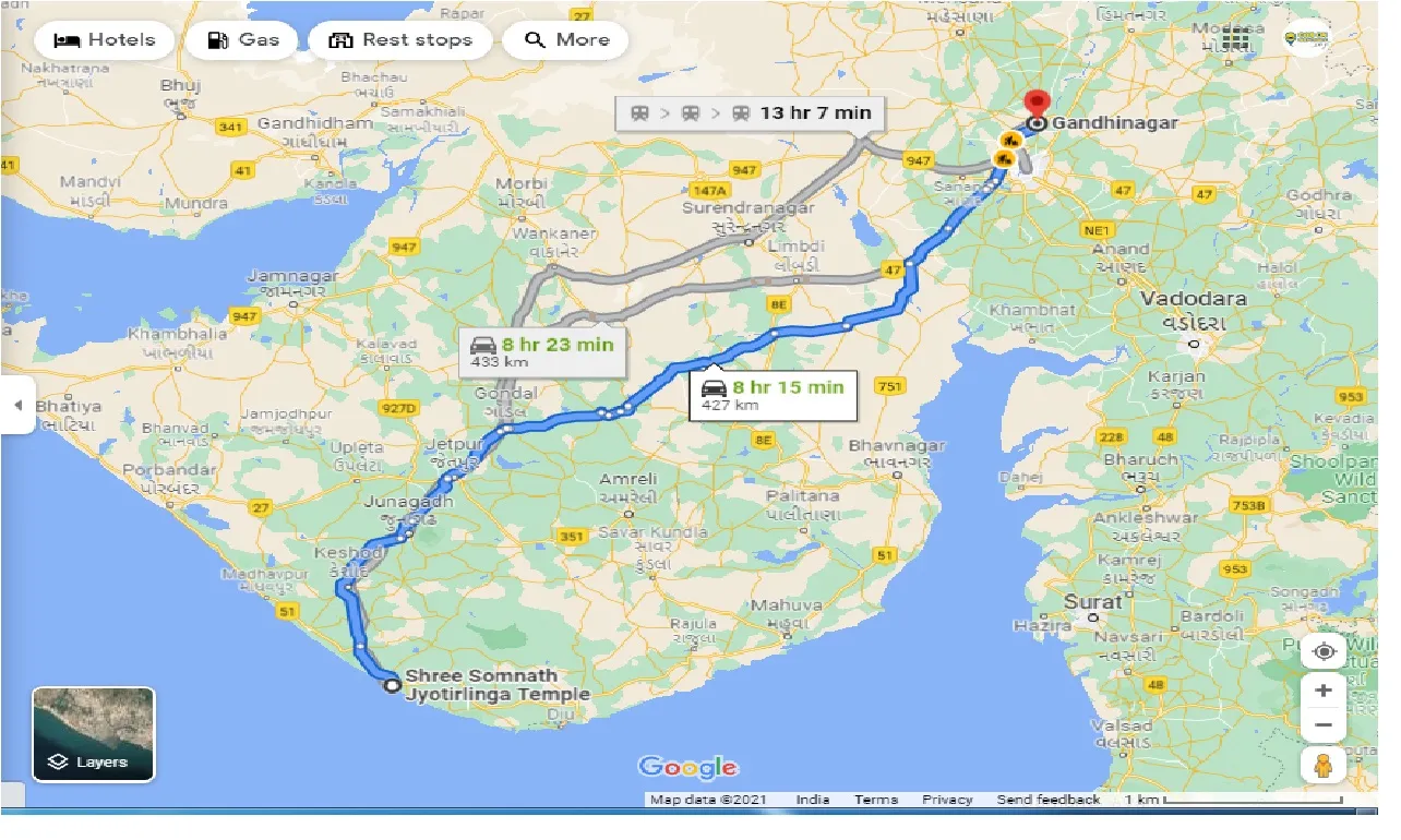 somnath-to-gandhinagar-round-trip