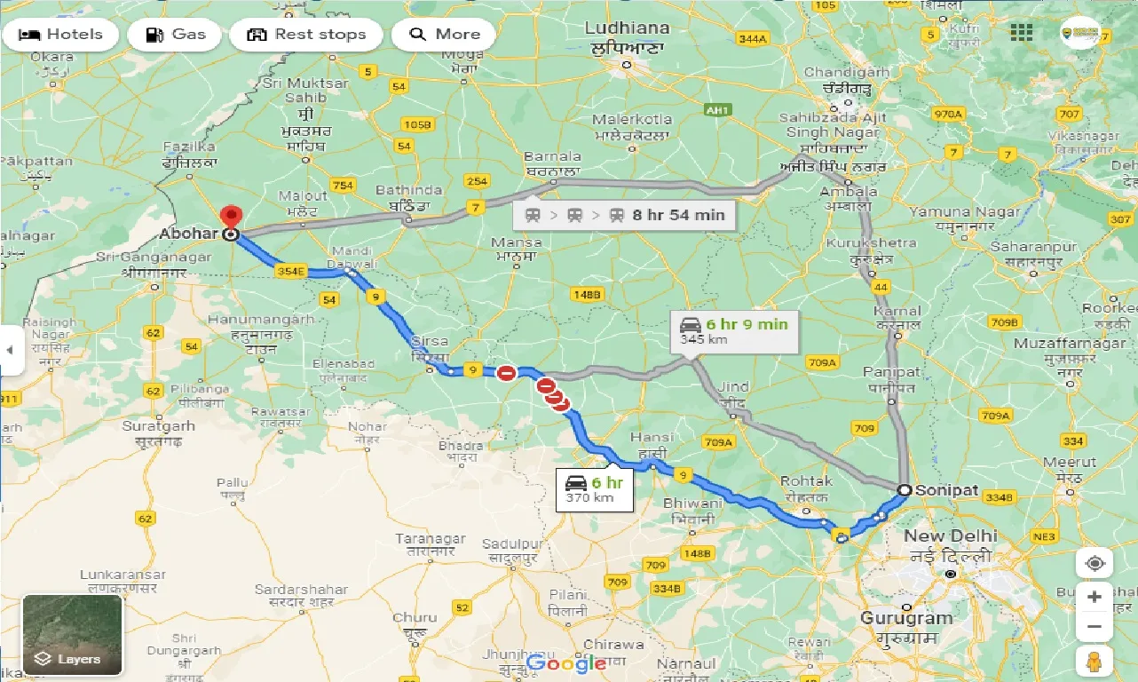 sonipat-to-abohar-one-way