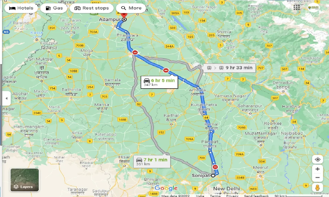 sonipat-to-adampur-one-way
