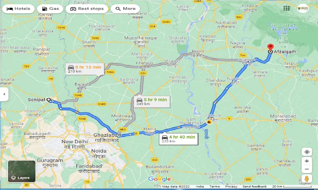 sonipat-to-afzalgarh-one-way