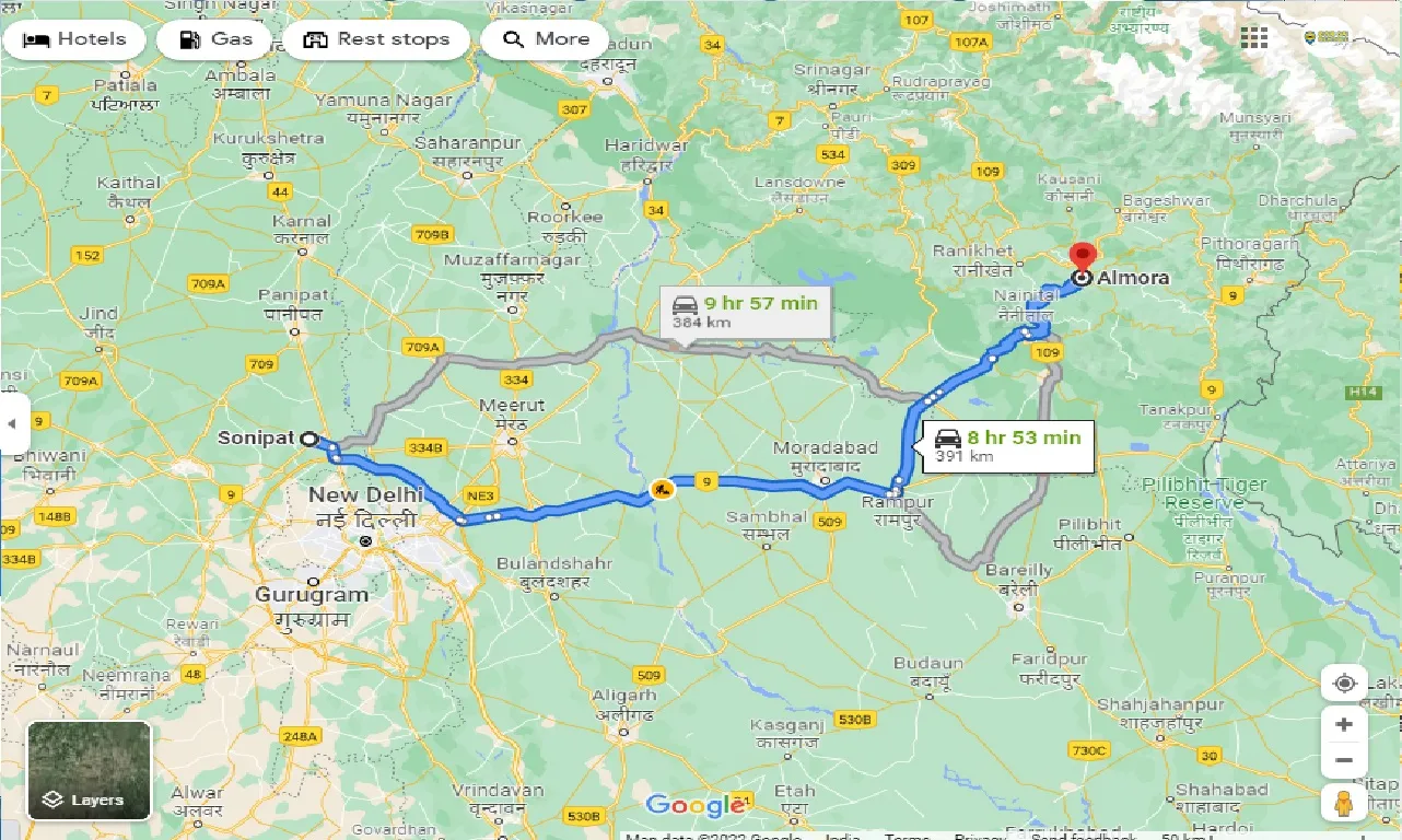sonipat-to-almora-taxi