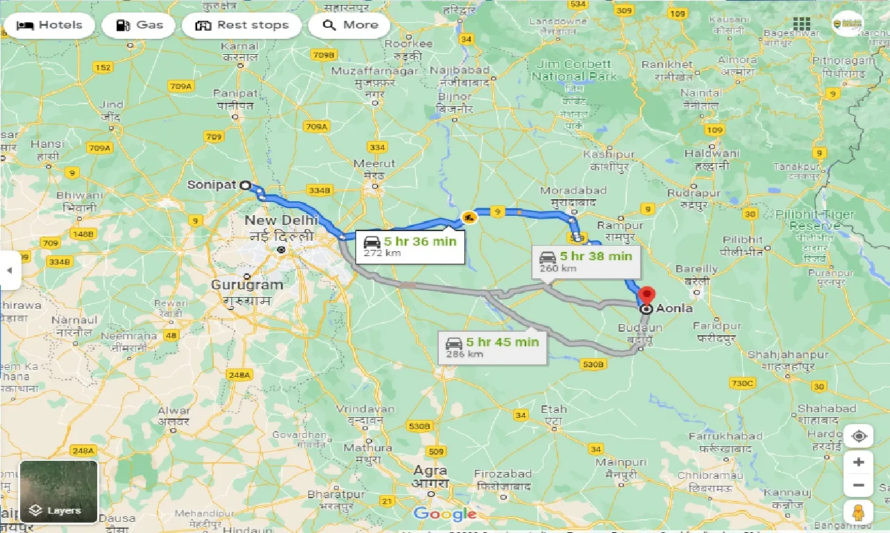 sonipat-to-aonla-one-way