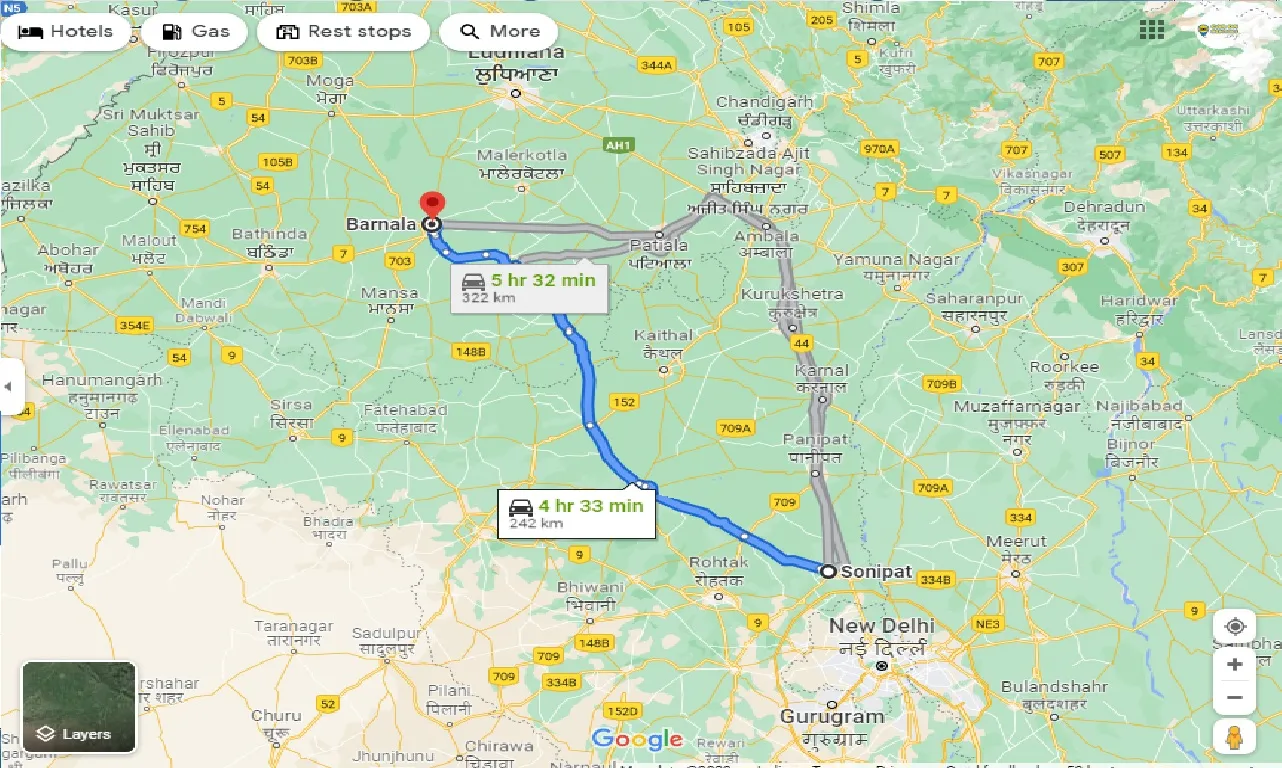 sonipat-to-barnala-taxi