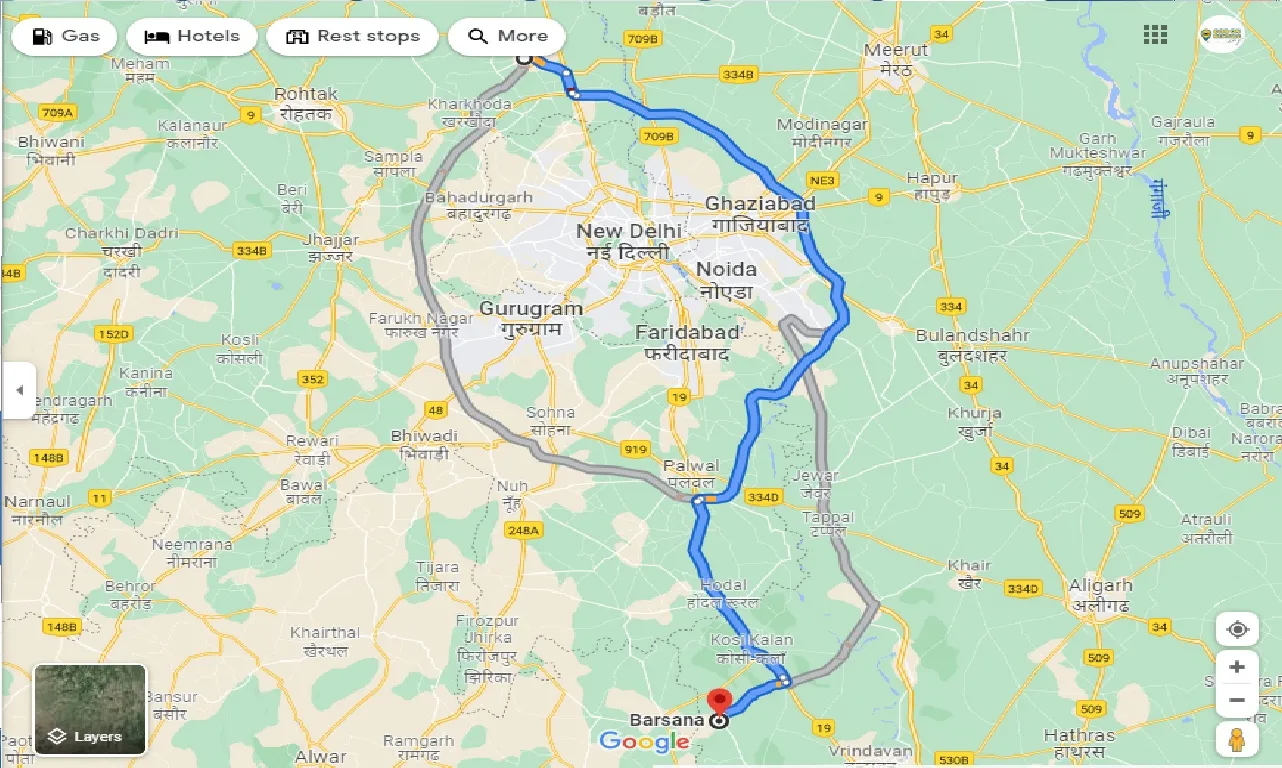 sonipat-to-barsana-one-way