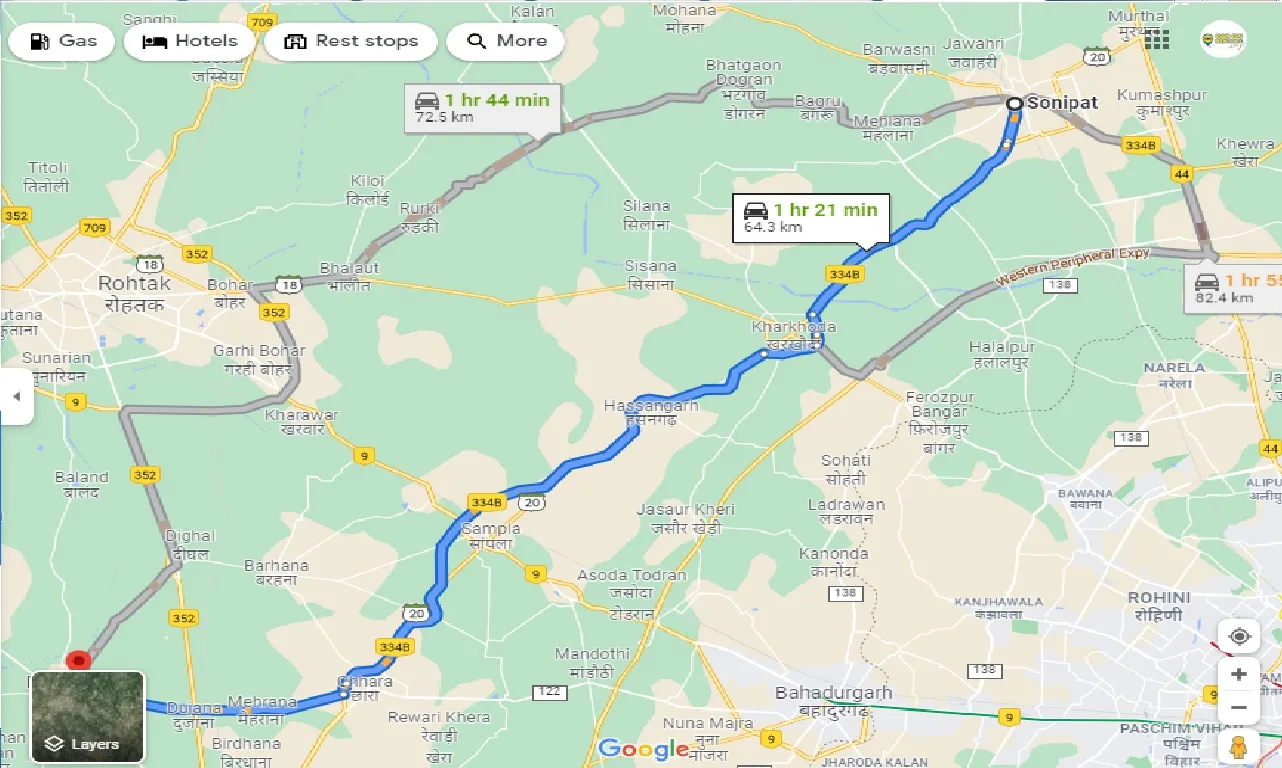 sonipat-to-beri-one-way