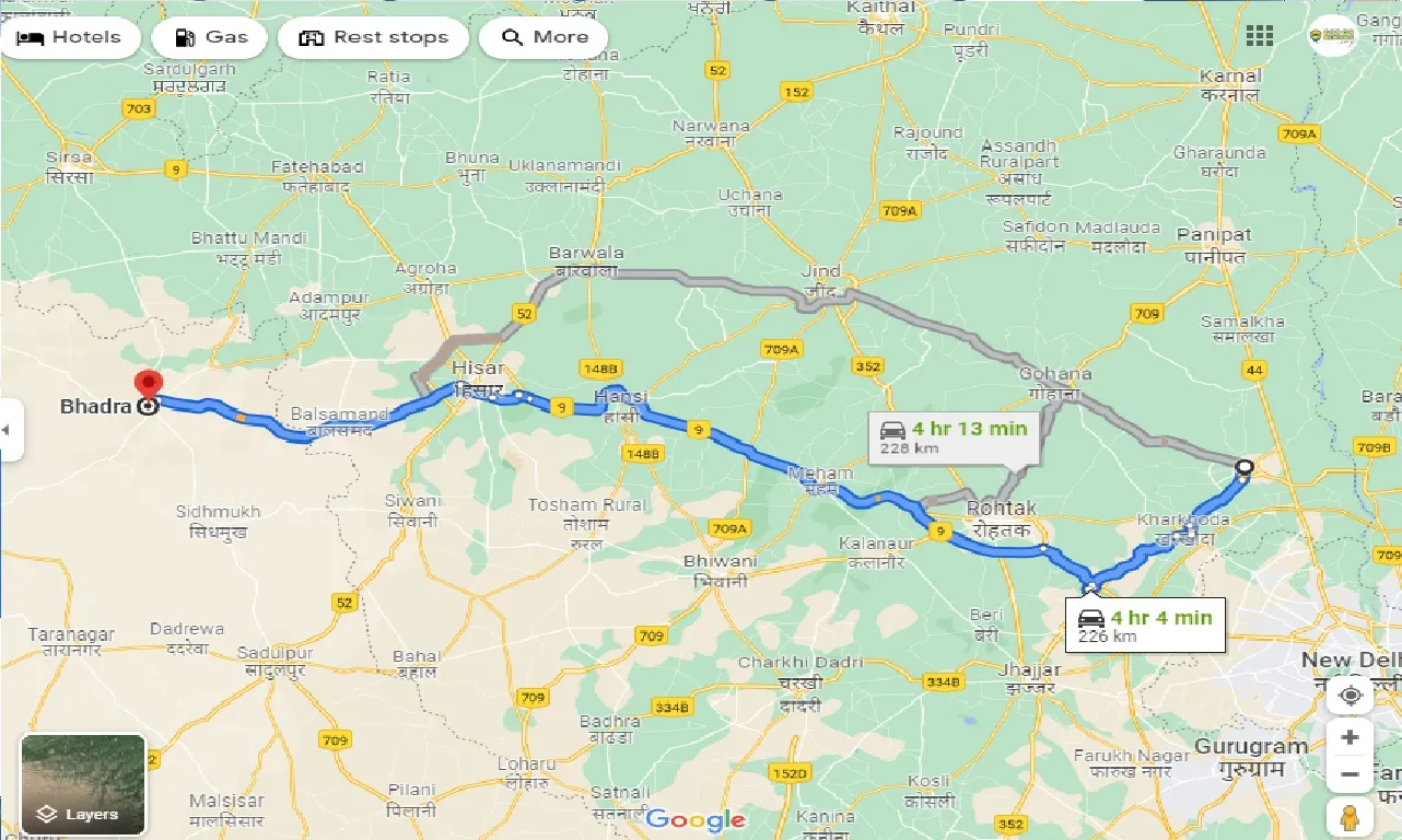 sonipat-to-bhadra-one-way