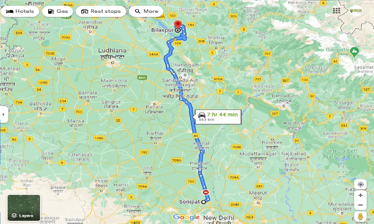 sonipat-to-bilaspur-hp-taxi
