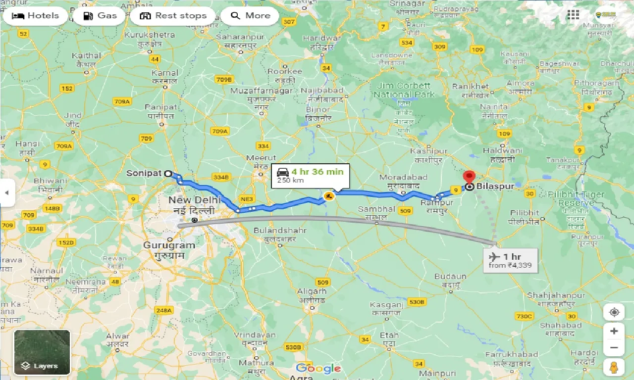 sonipat-to-bilaspur-up-one-way