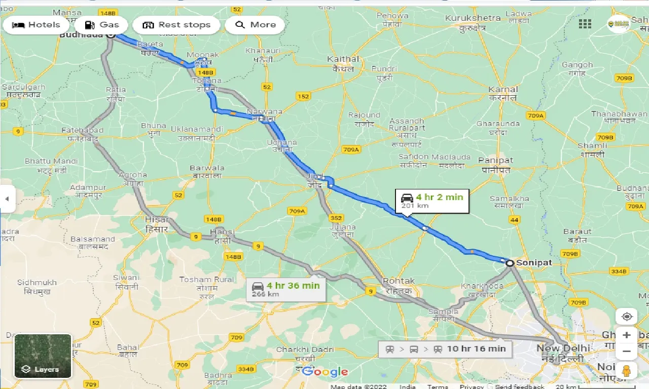 sonipat-to-budhlada-one-way