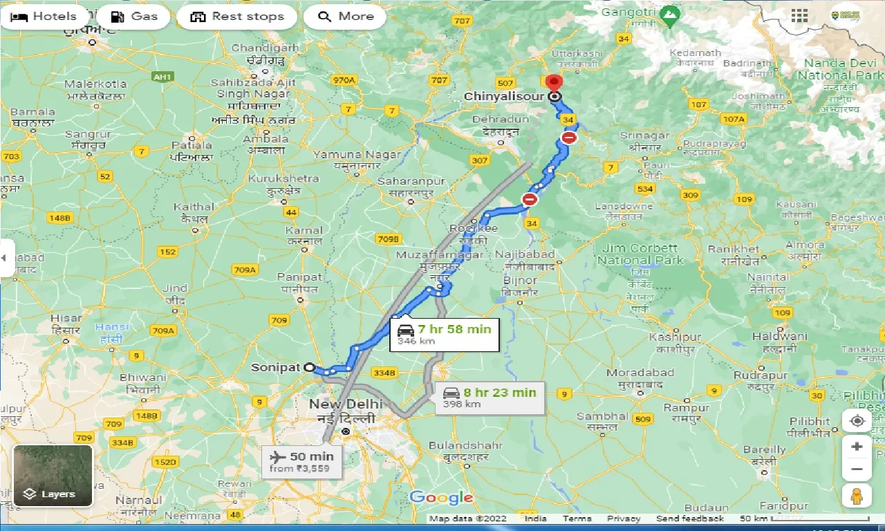 sonipat-to-chinyalisour-taxi