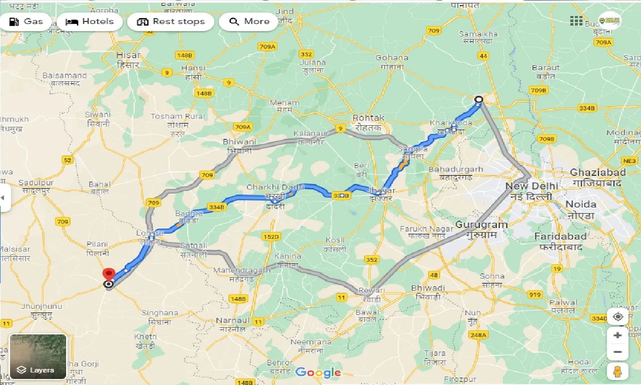 sonipat-to-chirawa-one-way