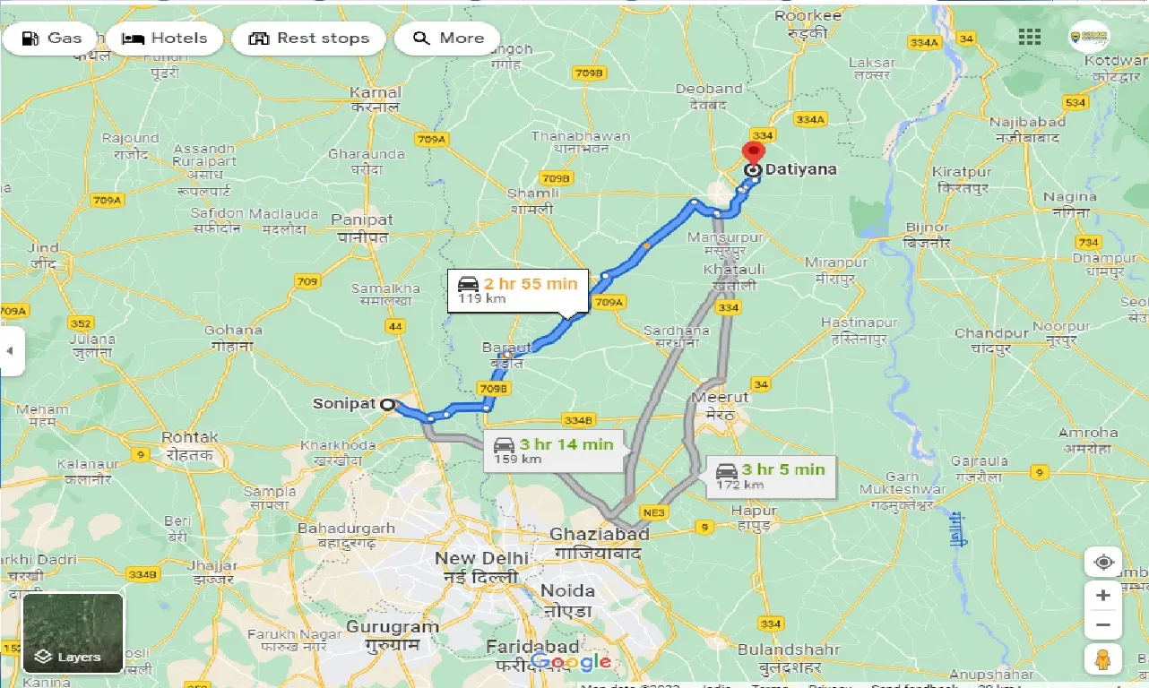 sonipat-to-datiyana-one-way
