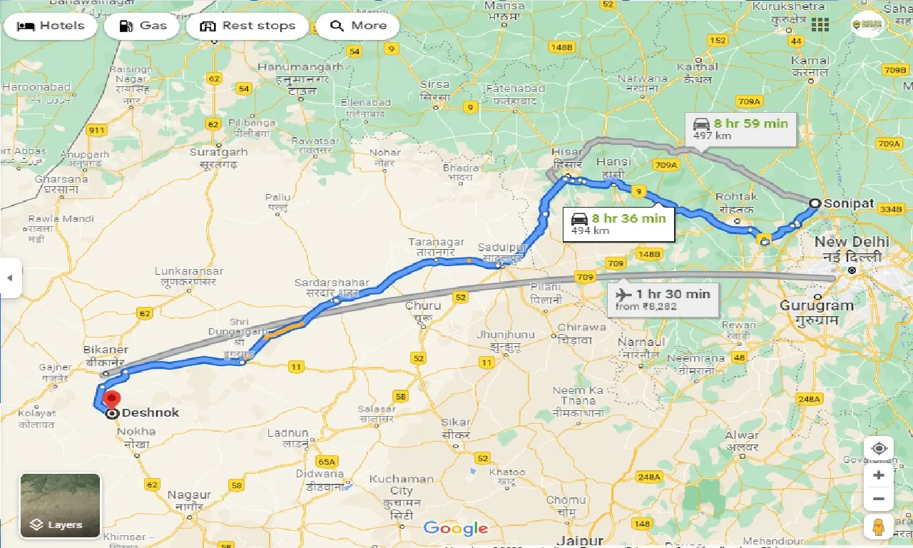 sonipat-to-deshnok-taxi