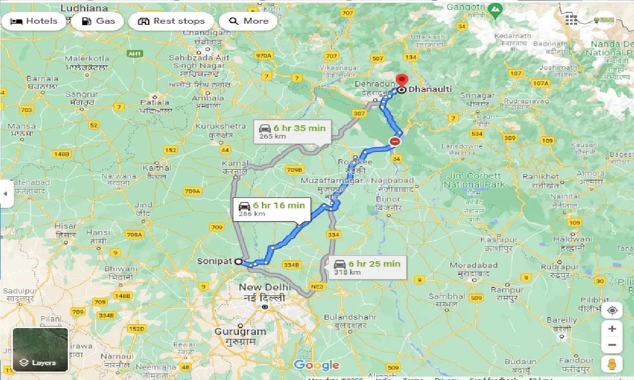 sonipat-to-dhanaulti-one-way