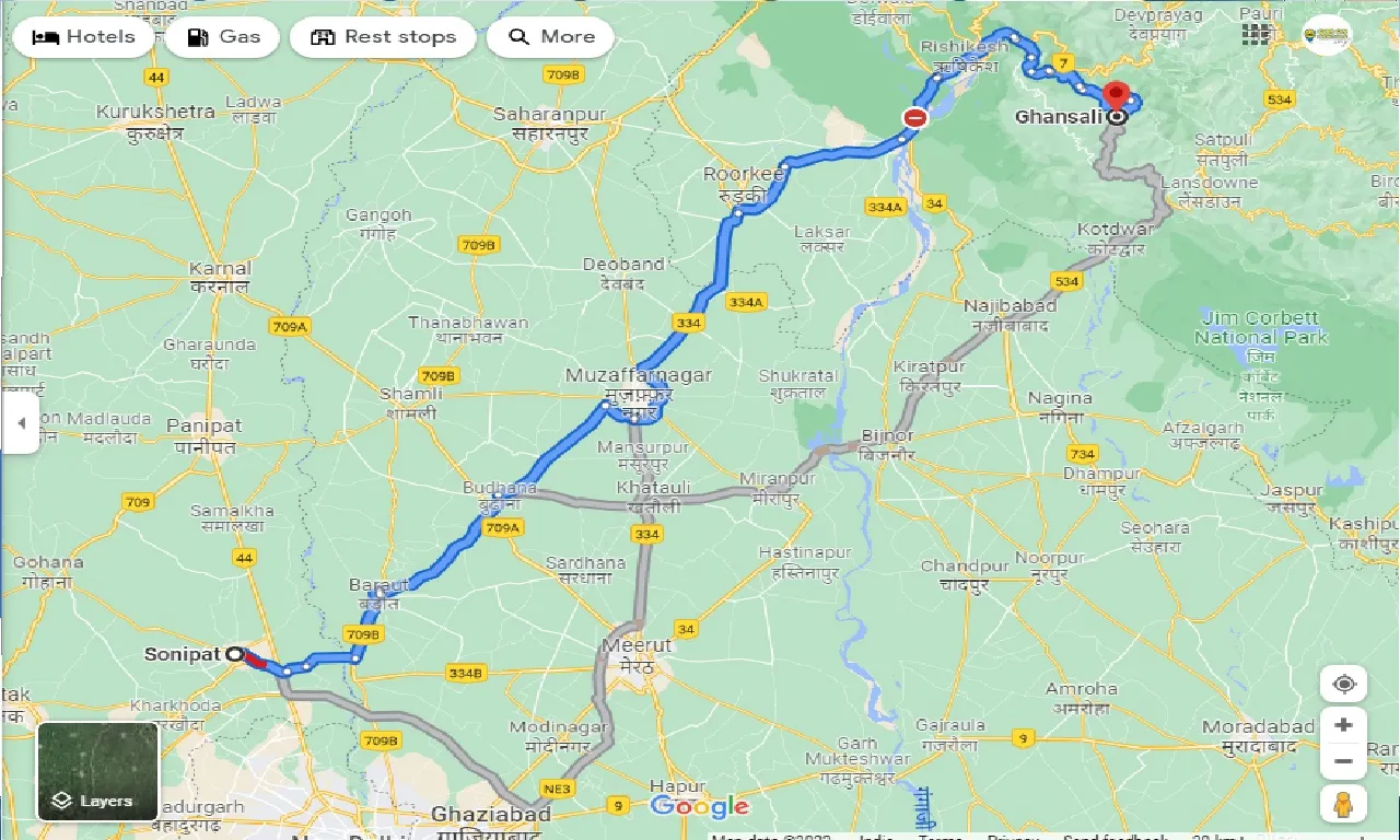 sonipat-to-ghansali-one-way