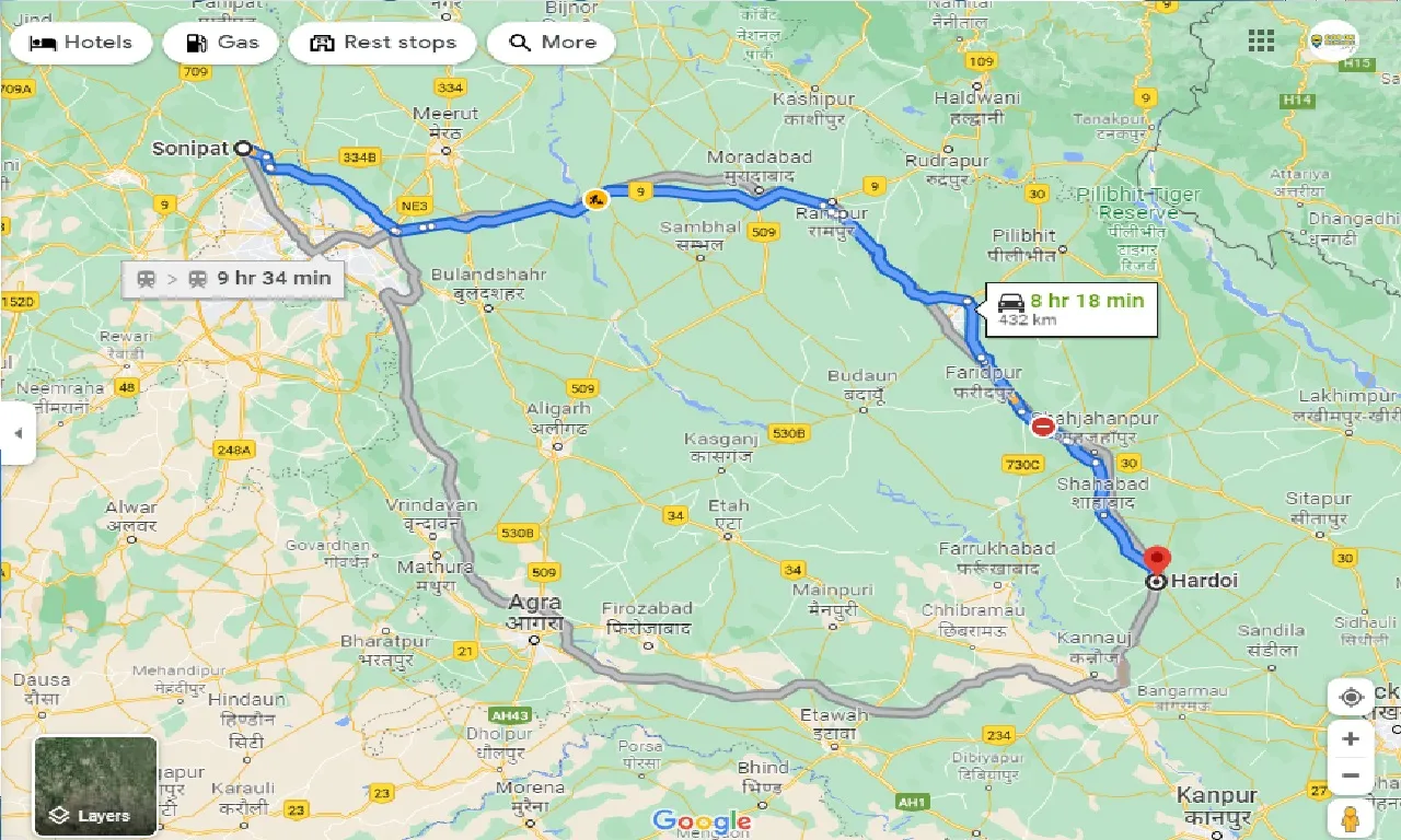 sonipat-to-hardoi-one-way