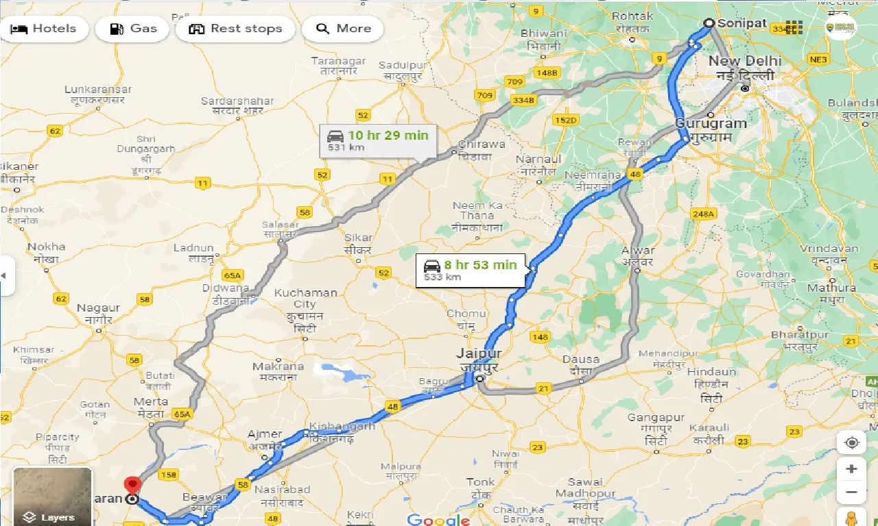 sonipat-to-jaitaran-one-way