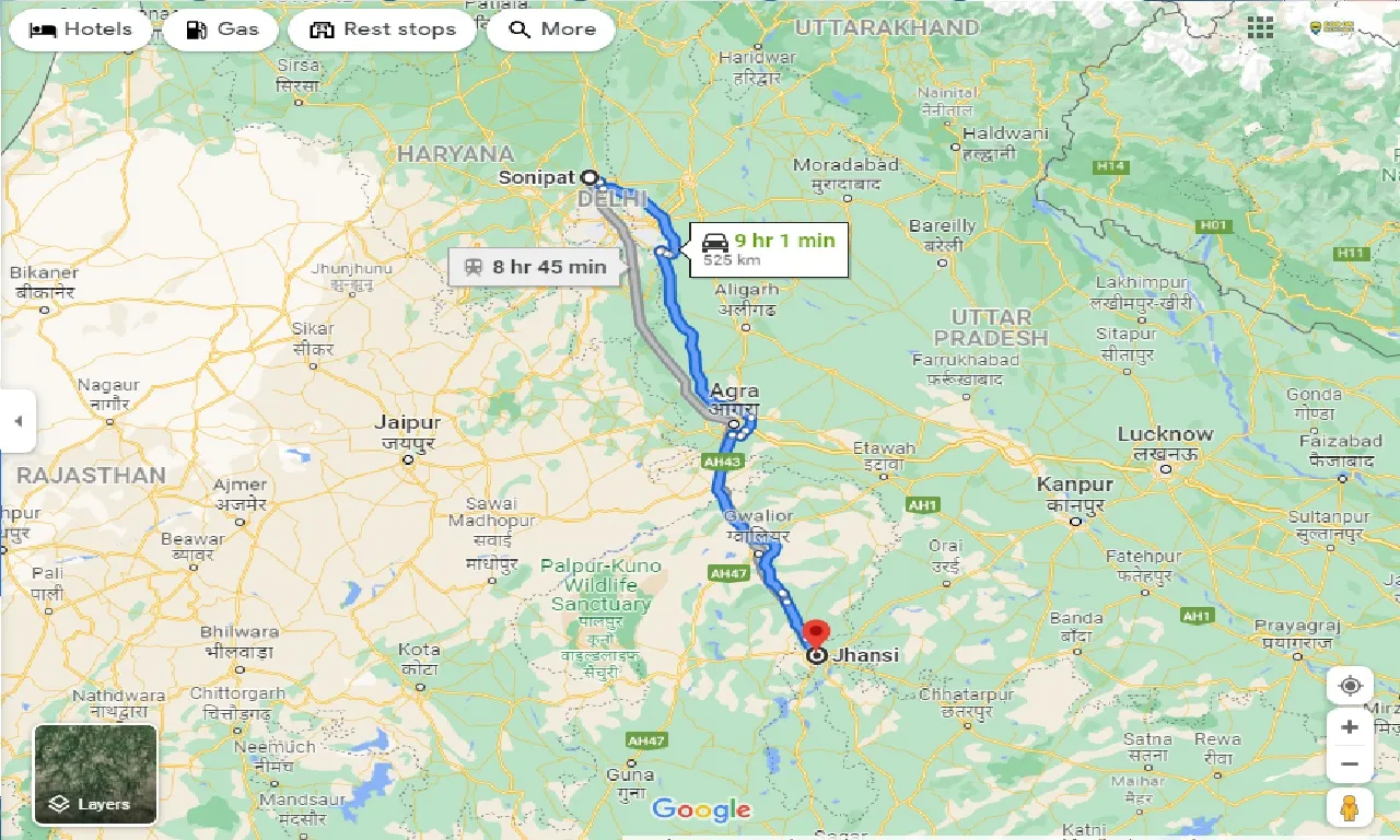 sonipat-to-jhansi-taxi