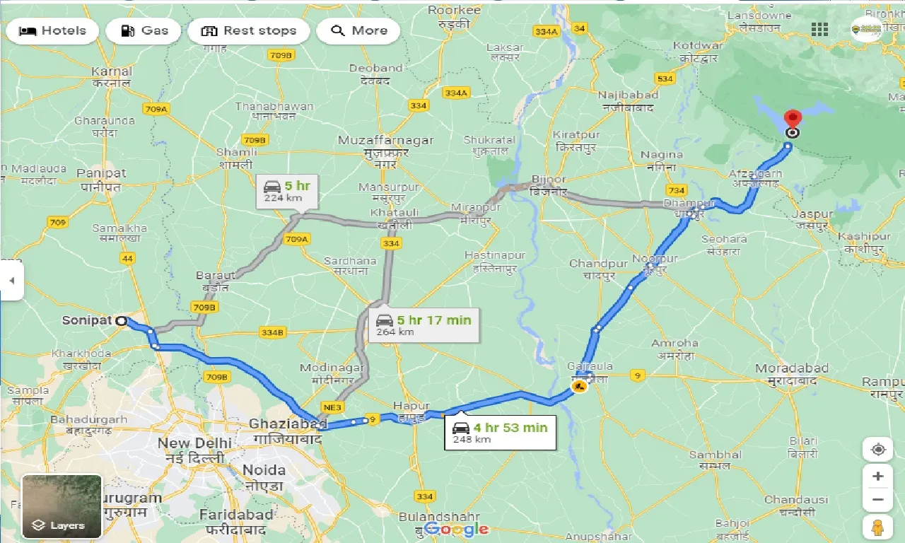 sonipat-to-jim-corbett-national-park-one-way