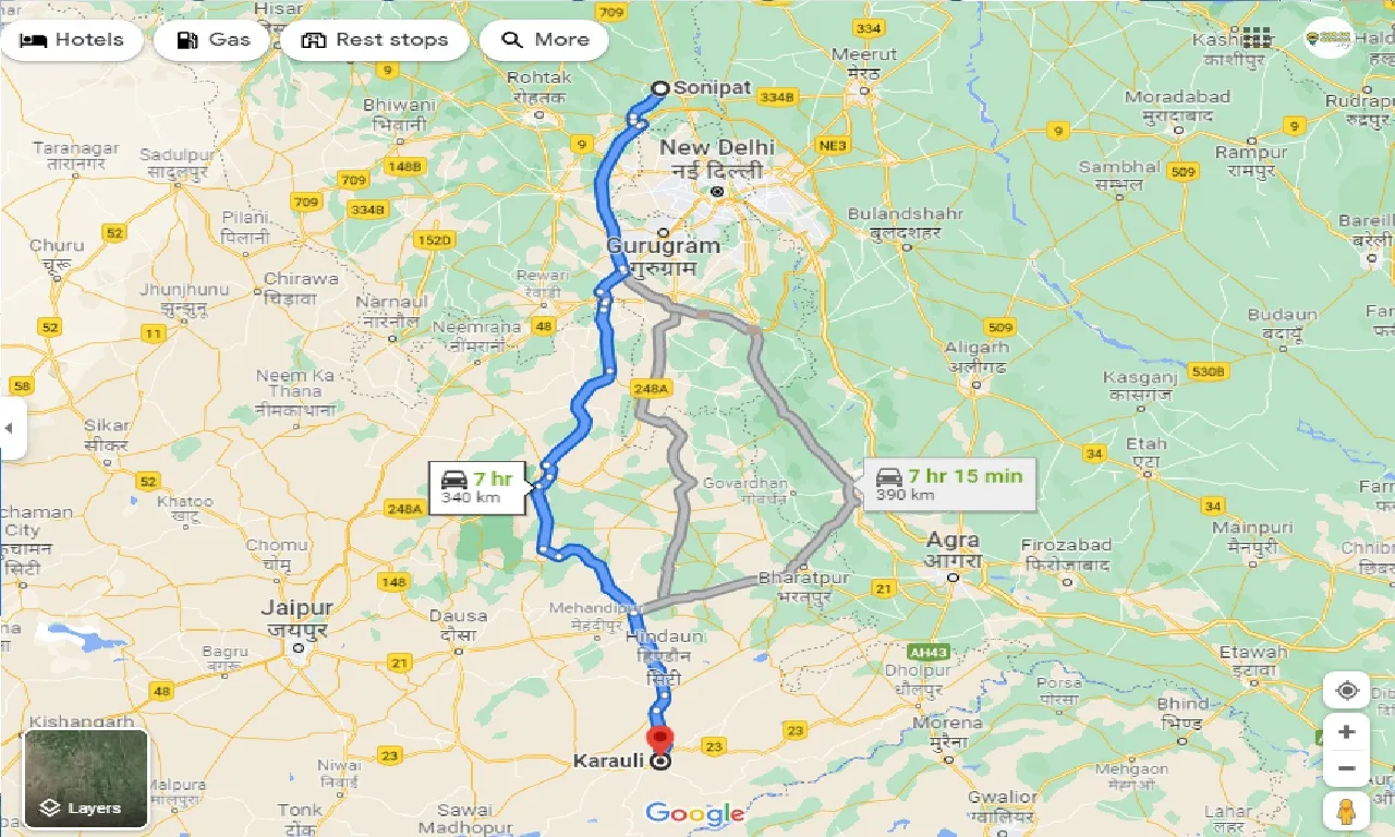sonipat-to-karauli-taxi