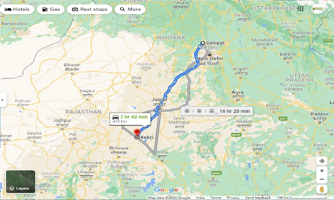 sonipat-to-kekri-taxi