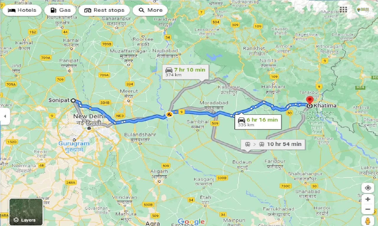 sonipat-to-khatima-taxi