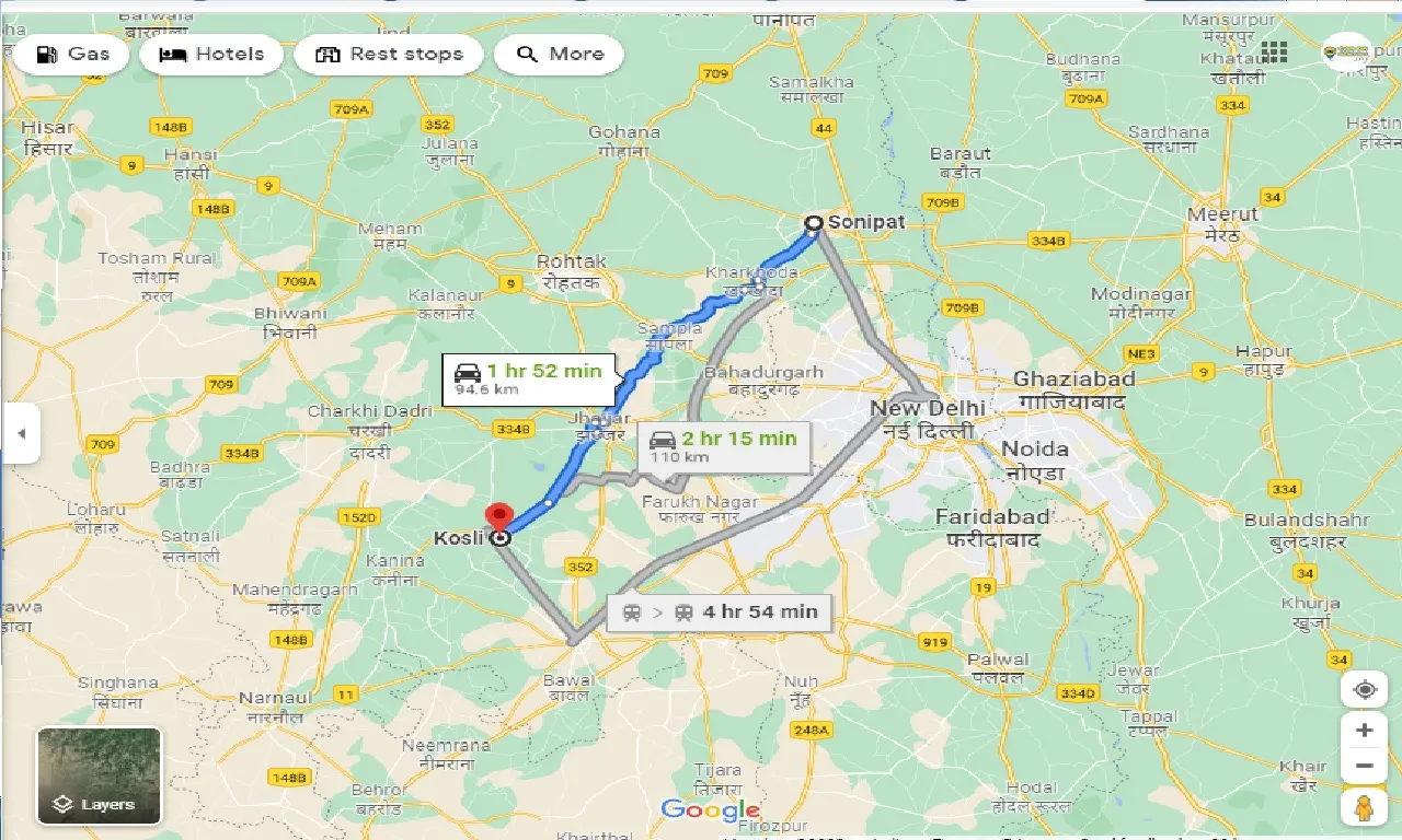 sonipat-to-kosli-one-way