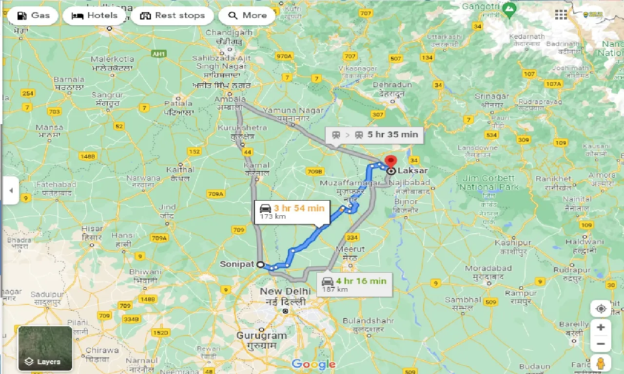 sonipat-to-laksar-one-way
