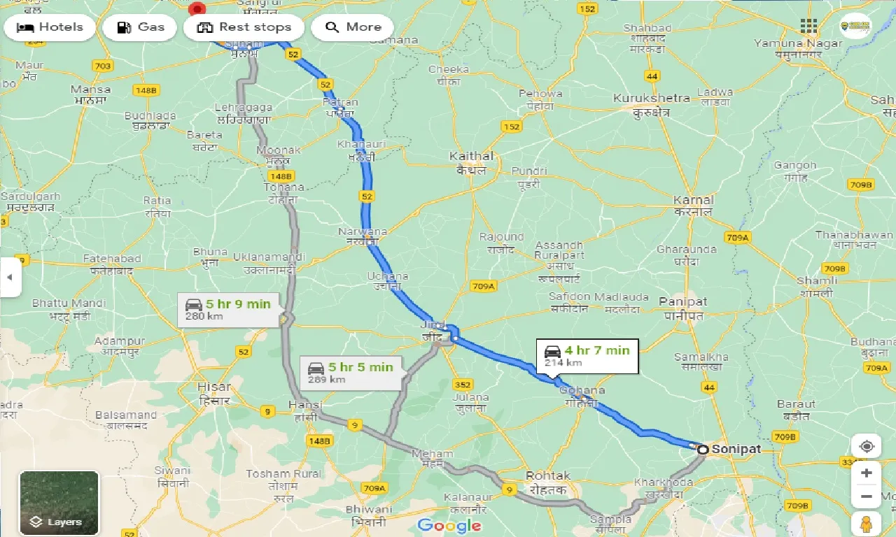 sonipat-to-longowal-one-way