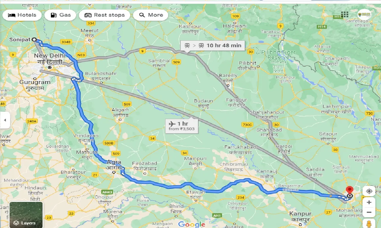 sonipat-to-lucknow-one-way