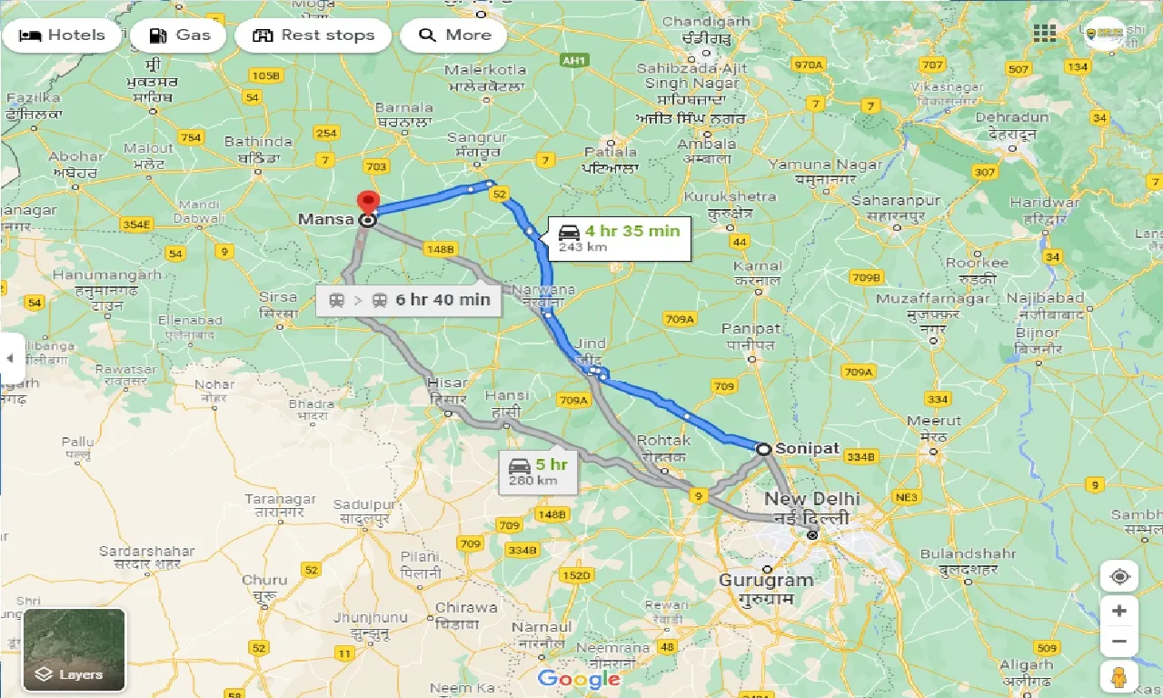 sonipat-to-mansa-one-way