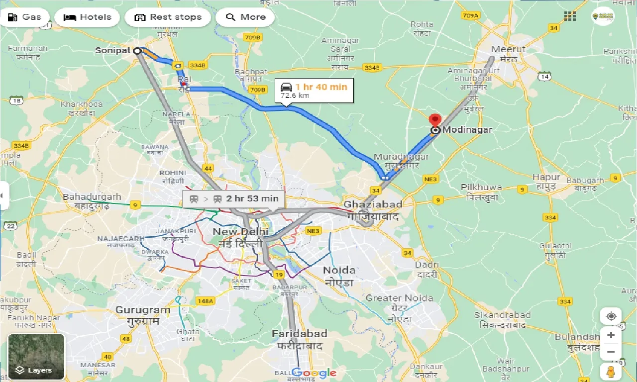 sonipat-to-modinagar-taxi