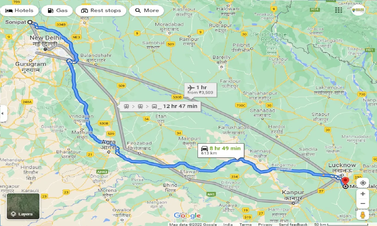 sonipat-to-mohanlalganj-one-way
