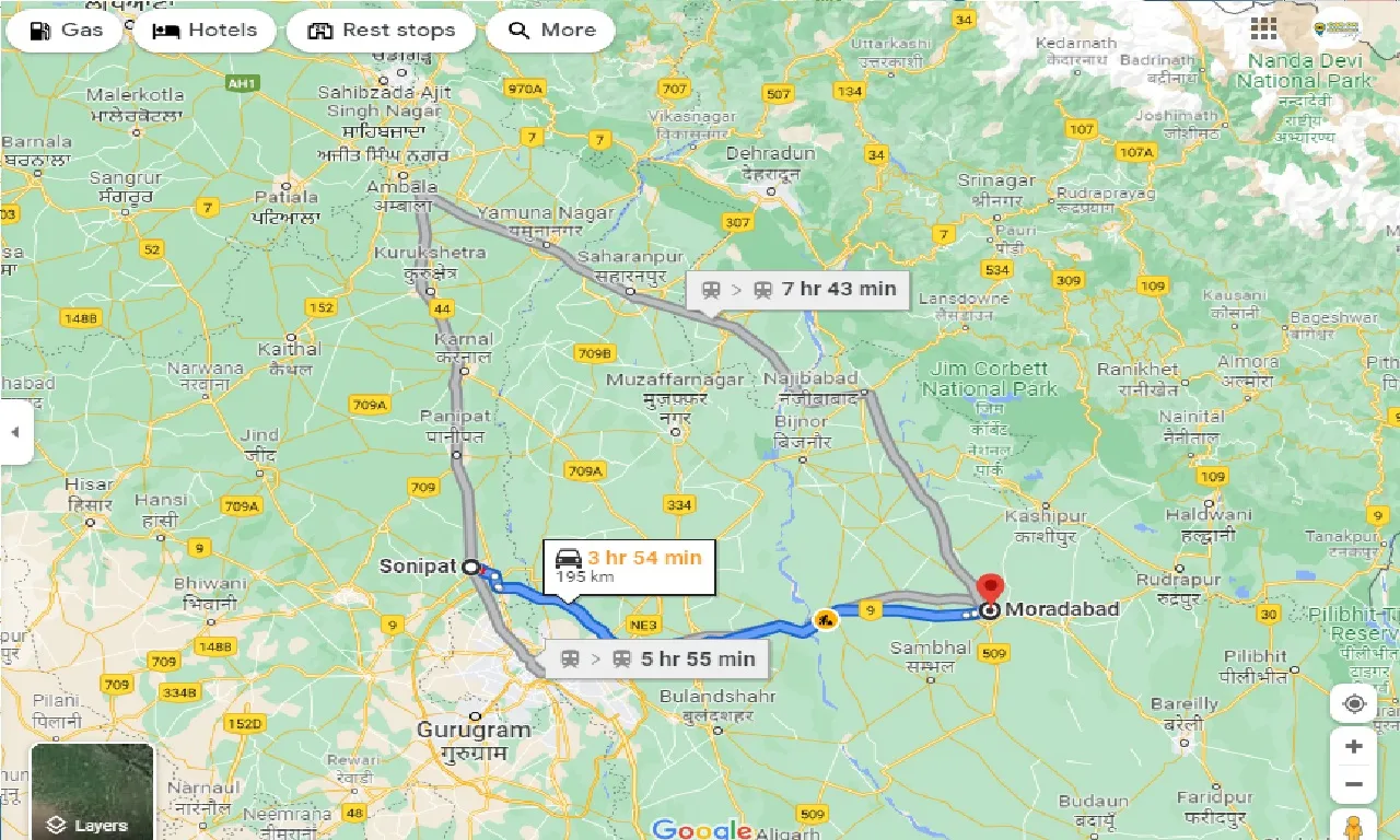 sonipat-to-moradabad-one-way