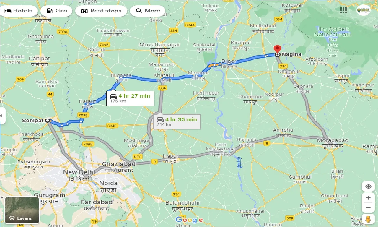 sonipat-to-nagina-one-way