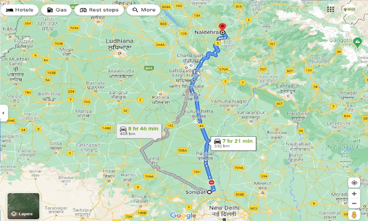 sonipat-to-naldehra-one-way