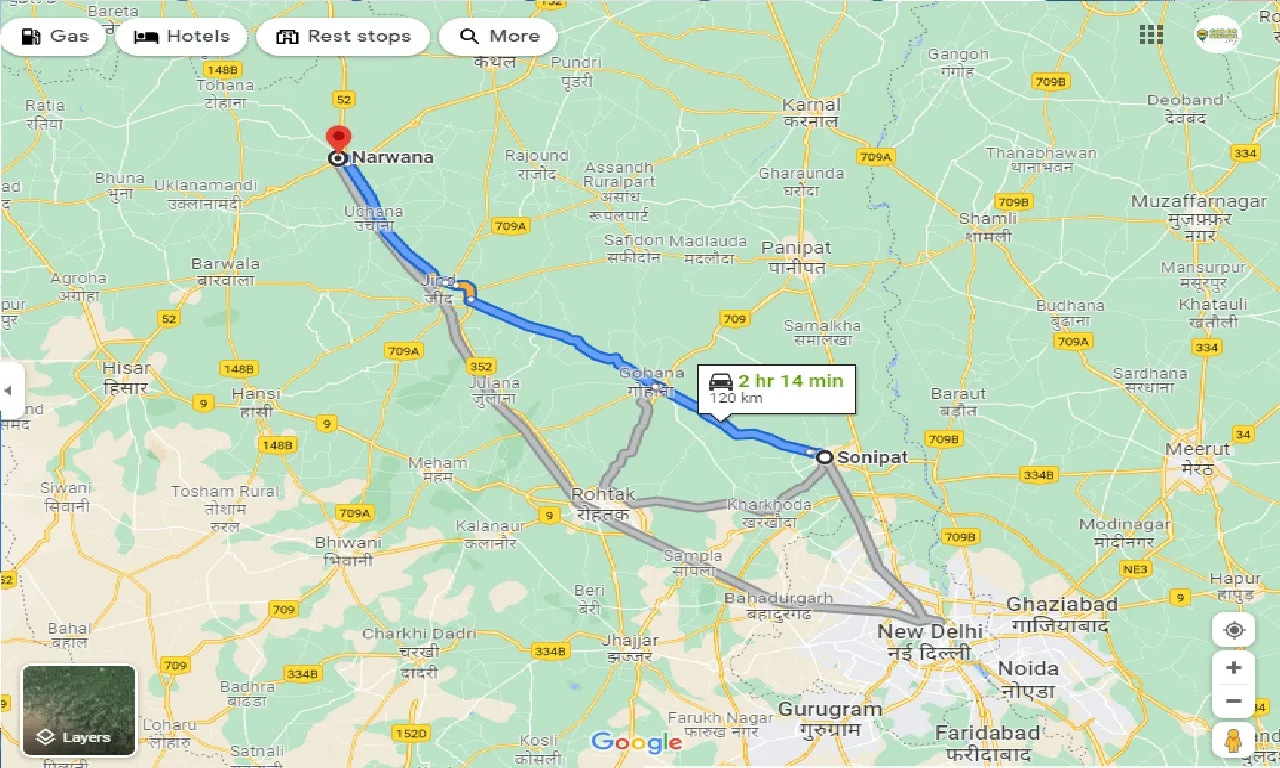 sonipat-to-narwana-one-way