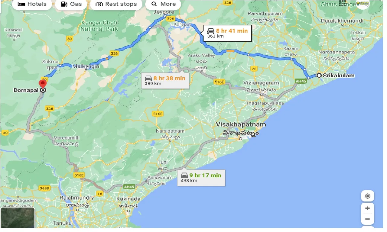 srikakulam-to-dornapal-one-way