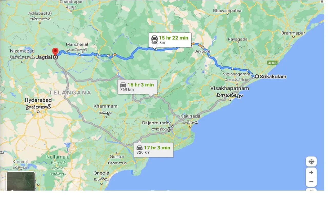 srikakulam-to-jagtial-one-way