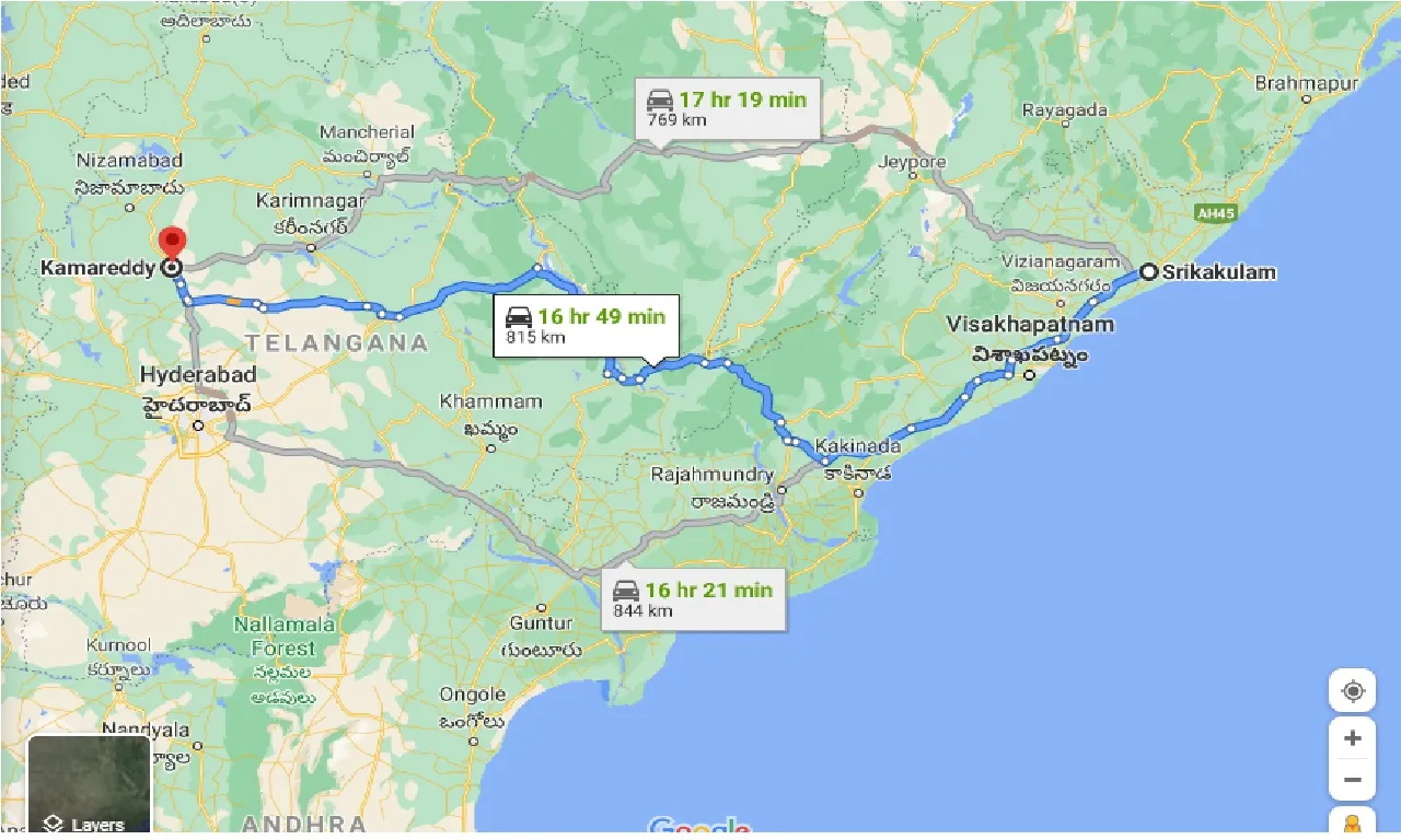srikakulam-to-kamareddy-taxi