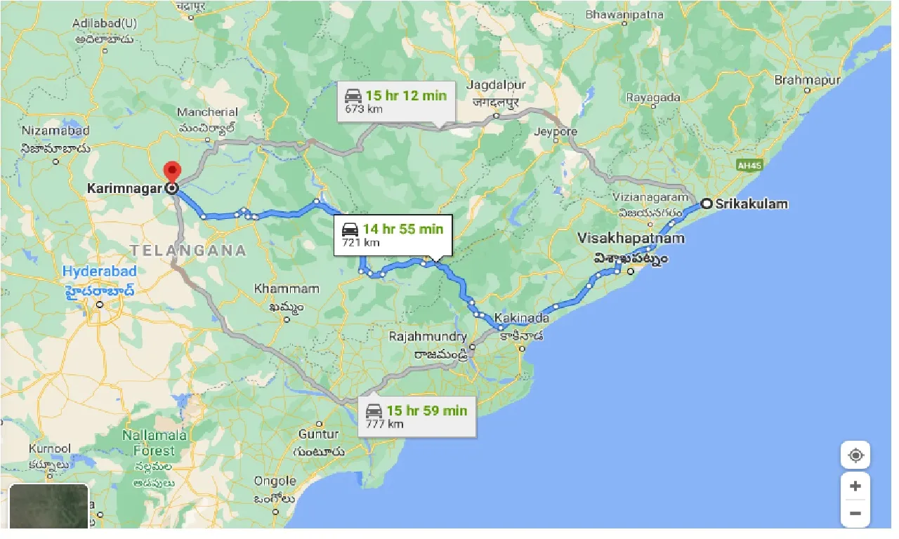 srikakulam-to-karimnagar-taxi